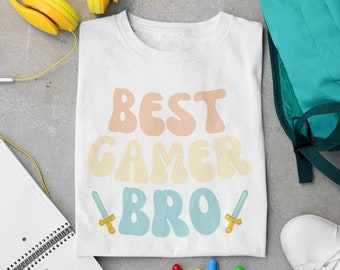 Best Gamer Bro, Gaming Family, uniseks jersey T-shirt met korte mouw