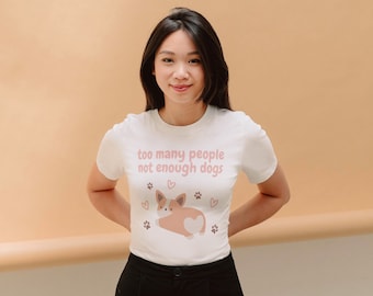 Te veel mensen, niet genoeg honden, unisex jersey T-shirt met korte mouwen