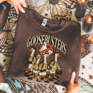 Halloween Goose Sweatshirt, Cute Halloween Goose Crewneck, Funny Halloween Goose Sweatshirt, Halloween Goose Ghost Sweatshirt