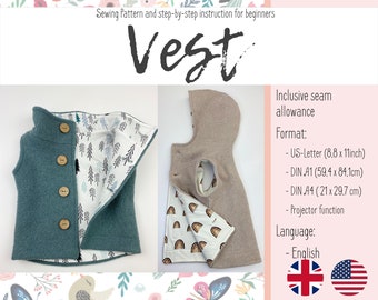 Walk vest I Sewing pattern and sewing instructions I With a little practice and patience it will definitely work!