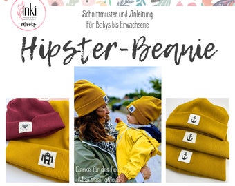 Hipster Beanie I Schnittmuster und Nähanleitung I Für dich und die ganze Familie