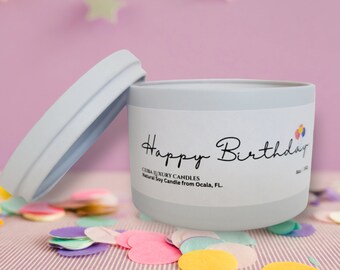 Birthday Cake Soy Candle | Birthday Gift for Her | Luxury Scented Birthday Candle | Handmade 8oz