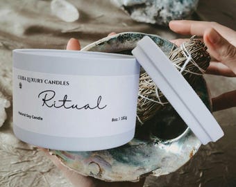 Ritual | Spa Aromatherapy Soy Candle | Relaxation Gift | Luxury Scented Candle | Self Care Gift Her 8oz