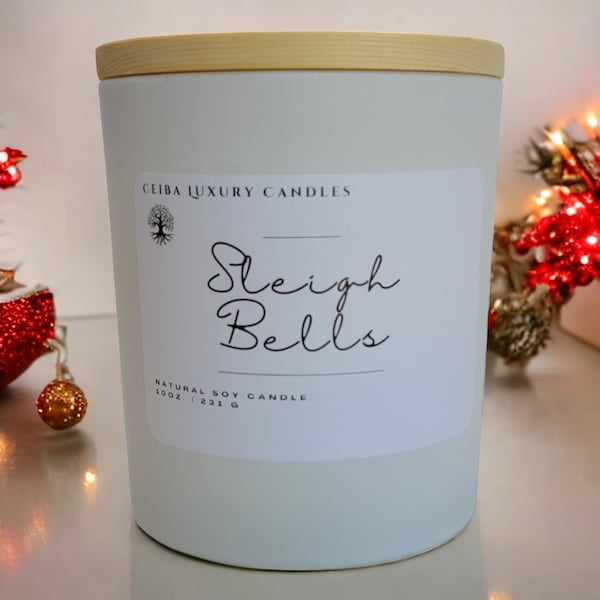 Sleigh Bells, Great Gift, Holiday Gift, Christmas Candle, Soy Candle, Winter Candle