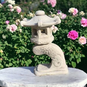 Ranki arm lantern figure Concrete Asian pagoda sculpture Zen garden decoration Outdoor Japanese style