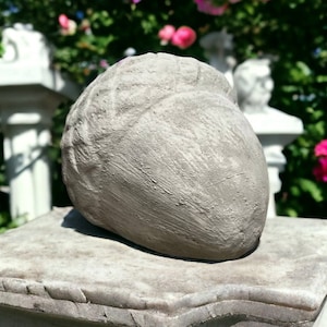 Concrete acorn statue Massive acorn nut figure Stone nut sculpture Autumn figurines for porch image 1