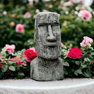 Massive Easter Island Head Figure Large Moai Head Statue Concrete Head ...