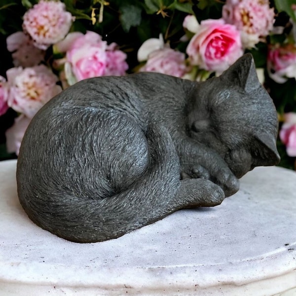 Black Cat Garden Figure Etsy