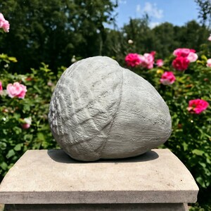 Concrete acorn statue Massive acorn nut figure Stone nut sculpture Autumn figurines for porch image 2