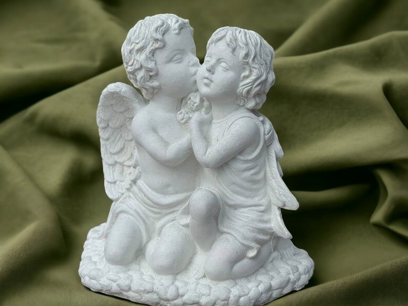 Two Angels Hugging Statue