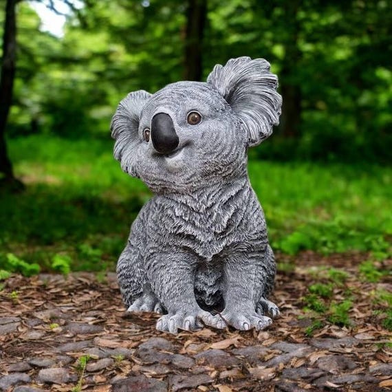 Realistic Koala Bear Statue Detailed Koala Figure Outdoor Koala