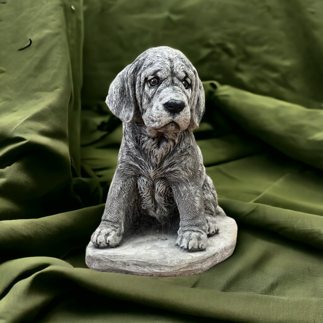 Sitting Labrador Puppy Statue Concrete Labrador Dog Statuary Pet Lovers