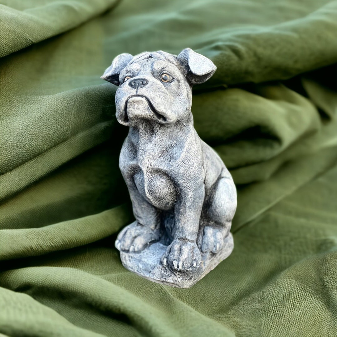 Sitting Boxer Puppy Statue Realistic Boxer Dog Statuary Etsy