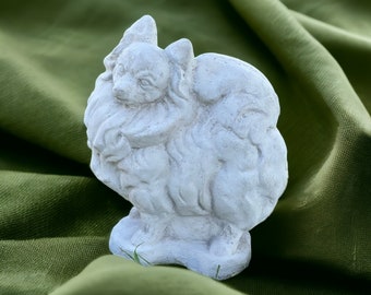 Pomeranian puppy figure Concrete dog memorial sculpture Great gift idea for Pomeranian owners