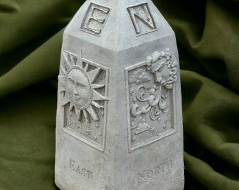 Concrete directional marker statue Detailed four seasons figure Outdoor garden figurine