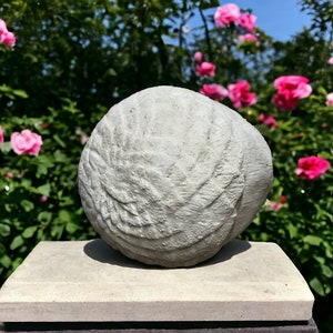 Concrete acorn statue Massive acorn nut figure Stone nut sculpture Autumn figurines for porch image 6