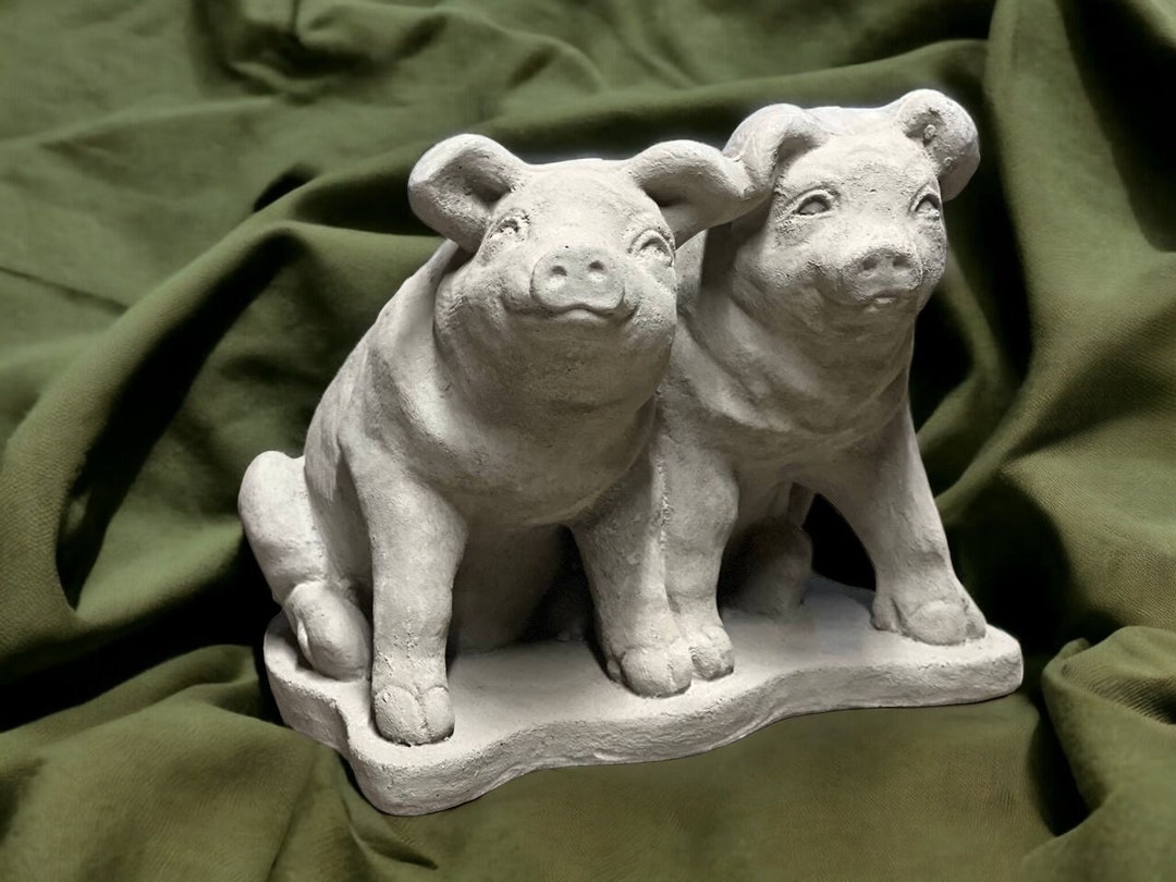 Massive Pigs Statue Large Sitting Pig Pals Figure Farm Pig Etsy