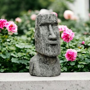 Massive Easter Island Head Figure Large Moai Head Statue Concrete Head ...
