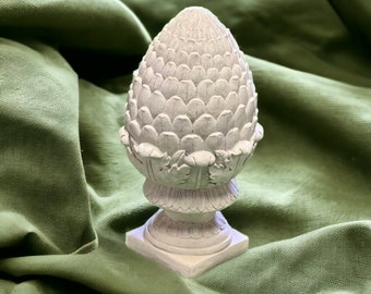 Artichoke finial statue Massive Artichoke on basement figure Concrete garden decoration