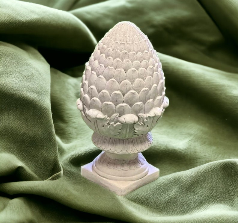 Artichoke Finial Statue Massive Artichoke on Basement Figure