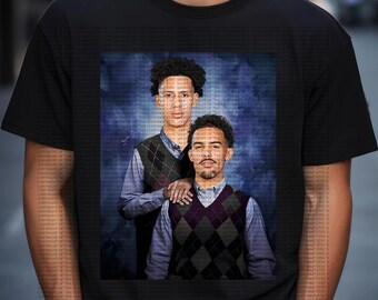 Camiseta de Jalen Johnson Step Brothers de Trae Young Camiseta vintage de los Atlanta Hawks Camisetas gráficas de los Hawks Merch Camiseta de Trae Young Camiseta de Ice Trea de Trae Young