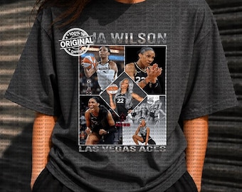 Aja Wilson Las Vegas Aces T-Shirt, WNBA Basketball Fan-Shirt, Damen-Basketball-Shirt mit Grafik, Spieltagsbekleidung