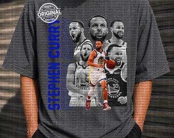 Stephen Curry Warriors Vintage NBA Shirt Basketball Grafik Tee Streetwear