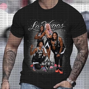 Camiseta pirata vintage de los jugadores de baloncesto de Las Vegas Aces, camisetas gráficas, camiseta de hermanastras, camiseta de baloncesto para mujer, regalo para papá, camiseta personalizada