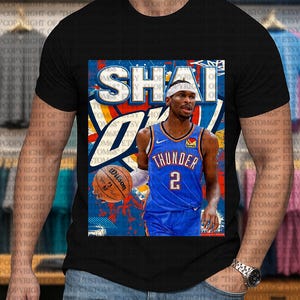 Shai Gilgeous-Alexander Basketball Shirt Basketball Gift Ideas OKC Thunder Sweatshirt Sport Shirt Vintage 90&#39;s Shirt Gift For Dad Gift