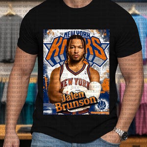 Jalen Brunson New York Knicks Basketball Shirt Basketball Sweatshirt Vintage 90&#39;s Shirt Sport Shirt Graphic Shirt Gift For Dad Gift For Mom