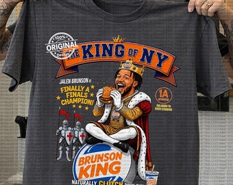 Jalen Brunson King Knicks Vintage NBA Shirt Basketball Grafik Tee Streetwear