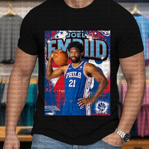 Joel Embiid Classic Pillly 76&#39;ers TShirt Basketball Shirt Game Day Shirt Sports Shirt Vintage 90s Joel Embiid Shirt Graphic Tee Embiid Shirt