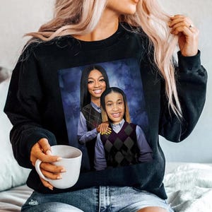 Angel Reese Chennedy Carter Chicago Sky Step Sisters Vintage Shirt Chicago Sky Merch Koszulki graficzne Step Brothers Shirt Angel Reese Shirt