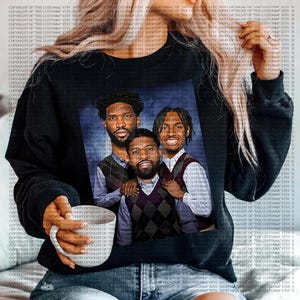 Joel Embiid Tyrese Maxey Paul George Fratellastri Felpa Philadelphia 76ers Felpa Vintage 76ers Merch Felpa con Cappuccio Magliette Grafiche Sixers