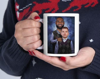Lebron James Luka Doncic Step Brothers Coffee Mug 11oz-15oz Prestige Worldwide Mug Basketball Fan Gift Collector Gift Funny Coffee Mug