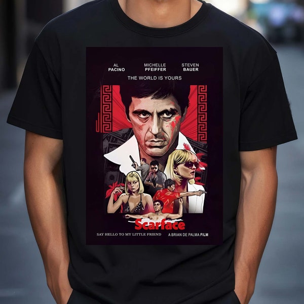 Scarface Vintage 90s Shirt Scarface Merch Hoodie Sweatshirt Al Pacino Graphic Tees Al Pacino Shirt Handmade Clothing Al Pacino Scarface