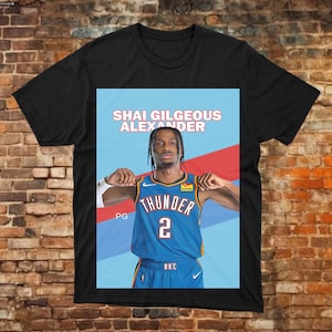 Shai Gilgeous Alexander Tee  Basketball Fan Shirt  NBA Tee  Basketball Gift  Sports T-shirt  Oklahoma City Thunder Tshirt