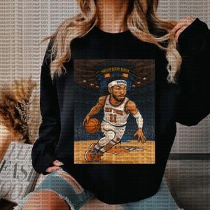 Jalen Brunson Knicks Sweatshirt New York Basketball Vintage Shirt NYC Merch Graphic Tees Jalen Brunson Tee NY Knicks Tee Customizable Shirt