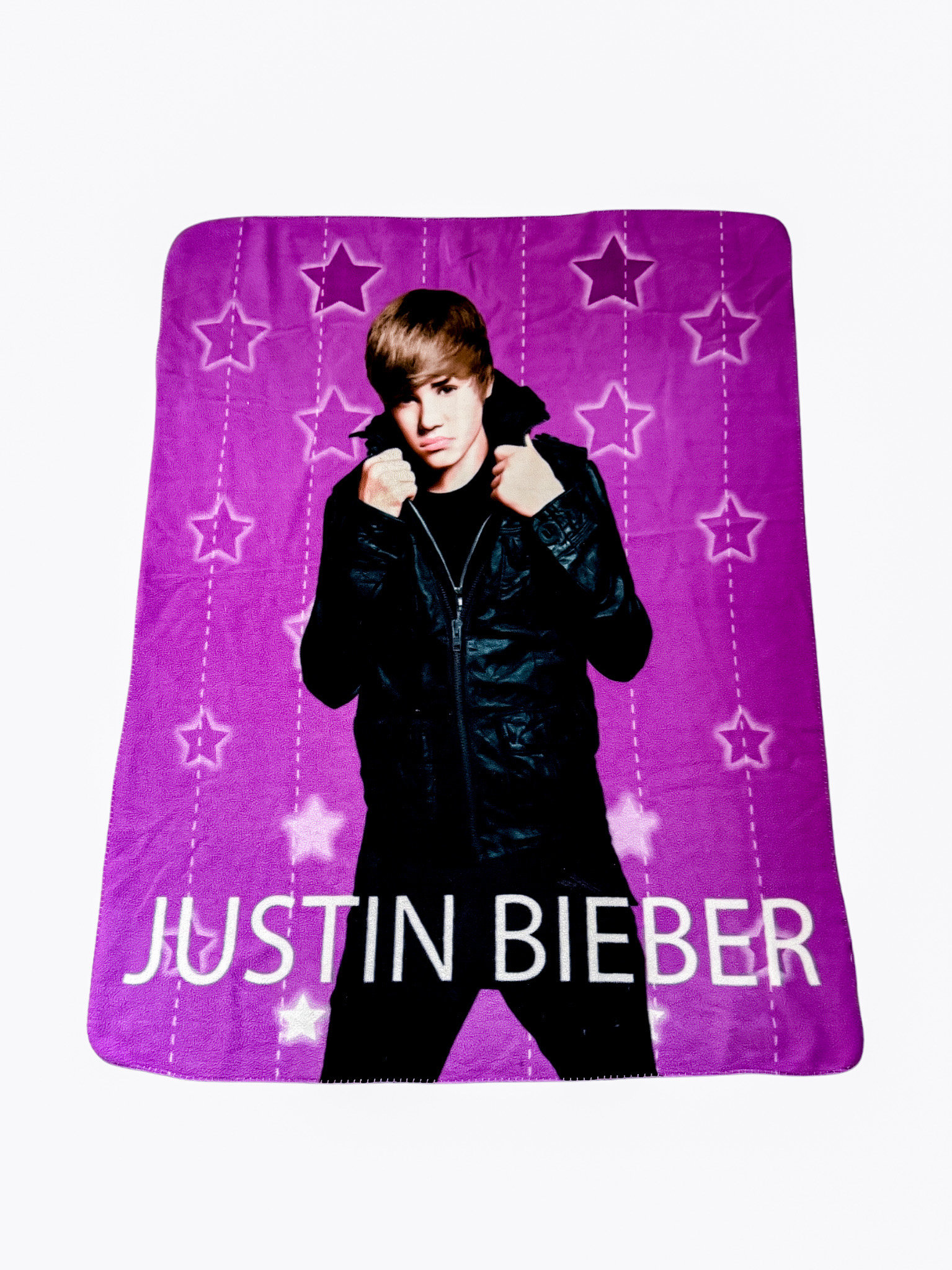 Justin Bieber Vintage Reversible Fleece Throw Blanket 60 X 50