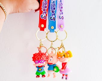 Nickelodeon Rugrats Keychain Choose between Tommy, Angelica, and Chuckie
