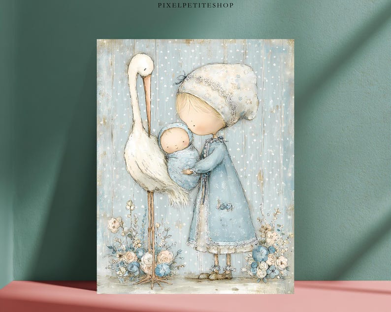 Adorable Baby Boy Digital Pages | Nursery Junk Journal & Scrapbooking Printables (Digital Download) image 12