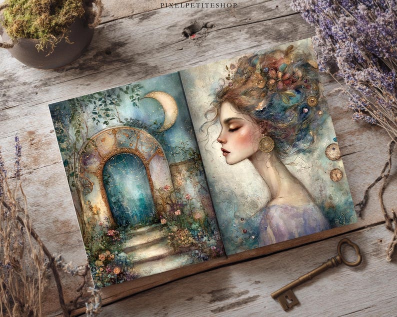Storybook Princess Girl Digital Pages | Junk Journal & Scrapbook Printables (Digital Download) image 11