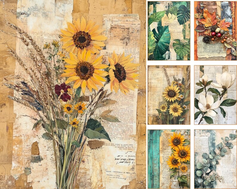 Vintage Botanical Digital Pages | Junk Journal & Scrapbooking Printables (Digital Download) image 12