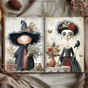 Gothic Cottagecore Halloween Digital Pages | Junk Journal & Scrapbook Papers (Digital Download) image 7