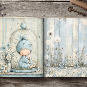 Adorable Baby Boy Digital Pages | Nursery Junk Journal & Scrapbooking Printables (Digital Download) image 11