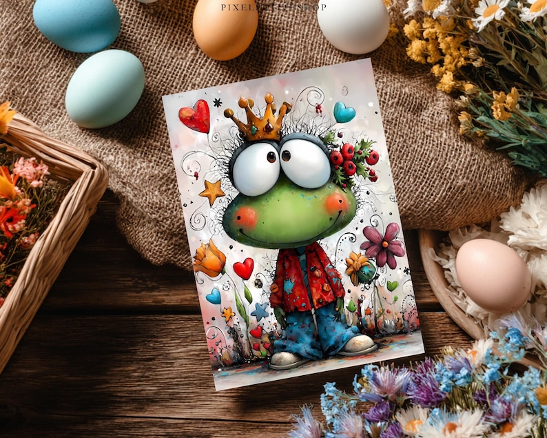 Witzige Weihnachtstiere Digitales Papier | Junk Journal Seiten, Karten (Digitaler Download) Bild 4