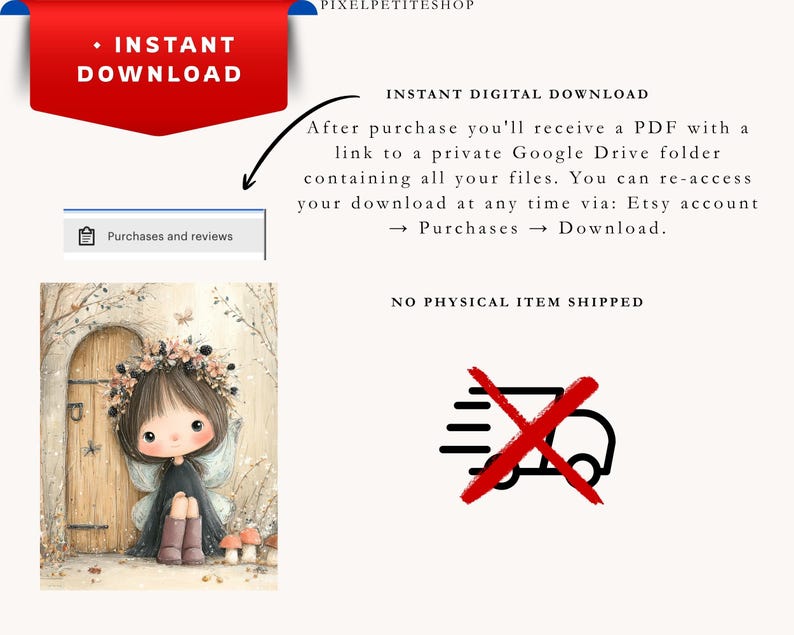 Storybook Fairy Girl Digital Pages | Junk Journal & Scrapbook Printables (Digital Download) image 3