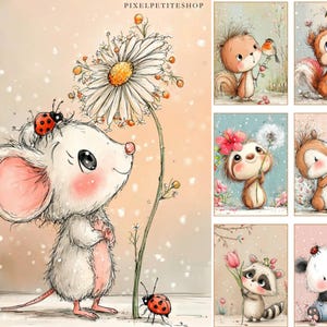 Nyckfulla digitala sidor med blommiga vänner | Utskrivbara skräpjournaler och scrapbooking (digital nedladdning) bild 6