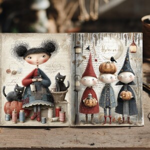 Gothic Cottagecore Halloween Digital Pages | Junk Journal & Scrapbook Papers (Digital Download) image 8