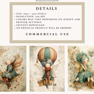 Whimsical Fairy Girl Digital Junk Journal Pages | Scrapbooking Printables (Digital Download) image 2